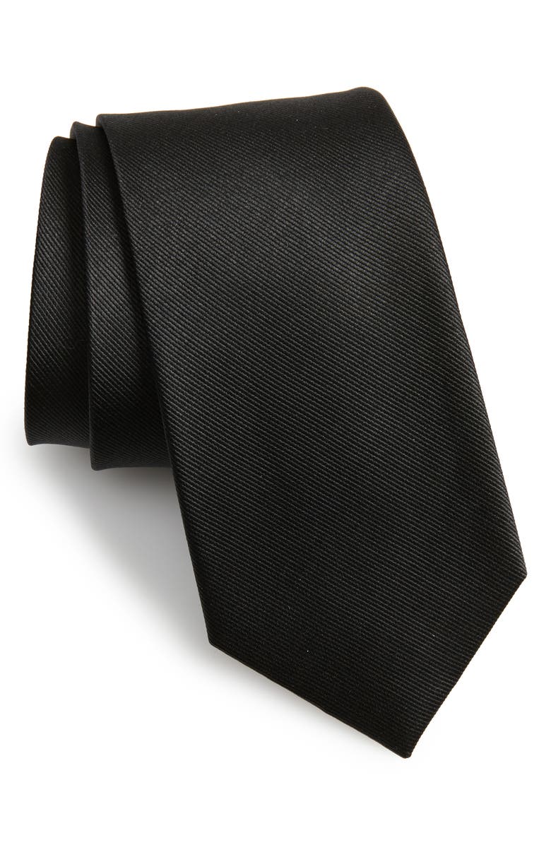 The Tie Bar Solid Silk Tie, Main, color,