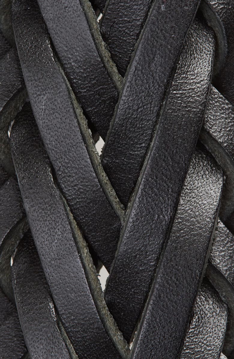 Drake's Woven Leather Belt, Alternate, color, 
