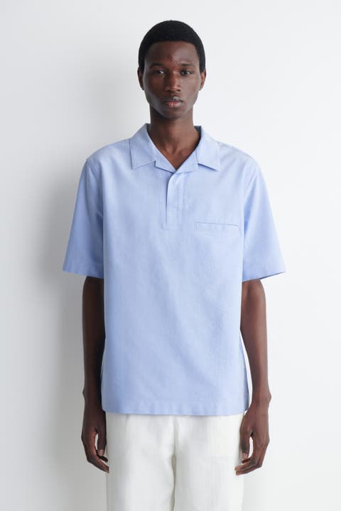 Oxford Cotton Popover Shirt