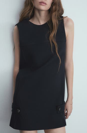 Button Tab Shift Minidress