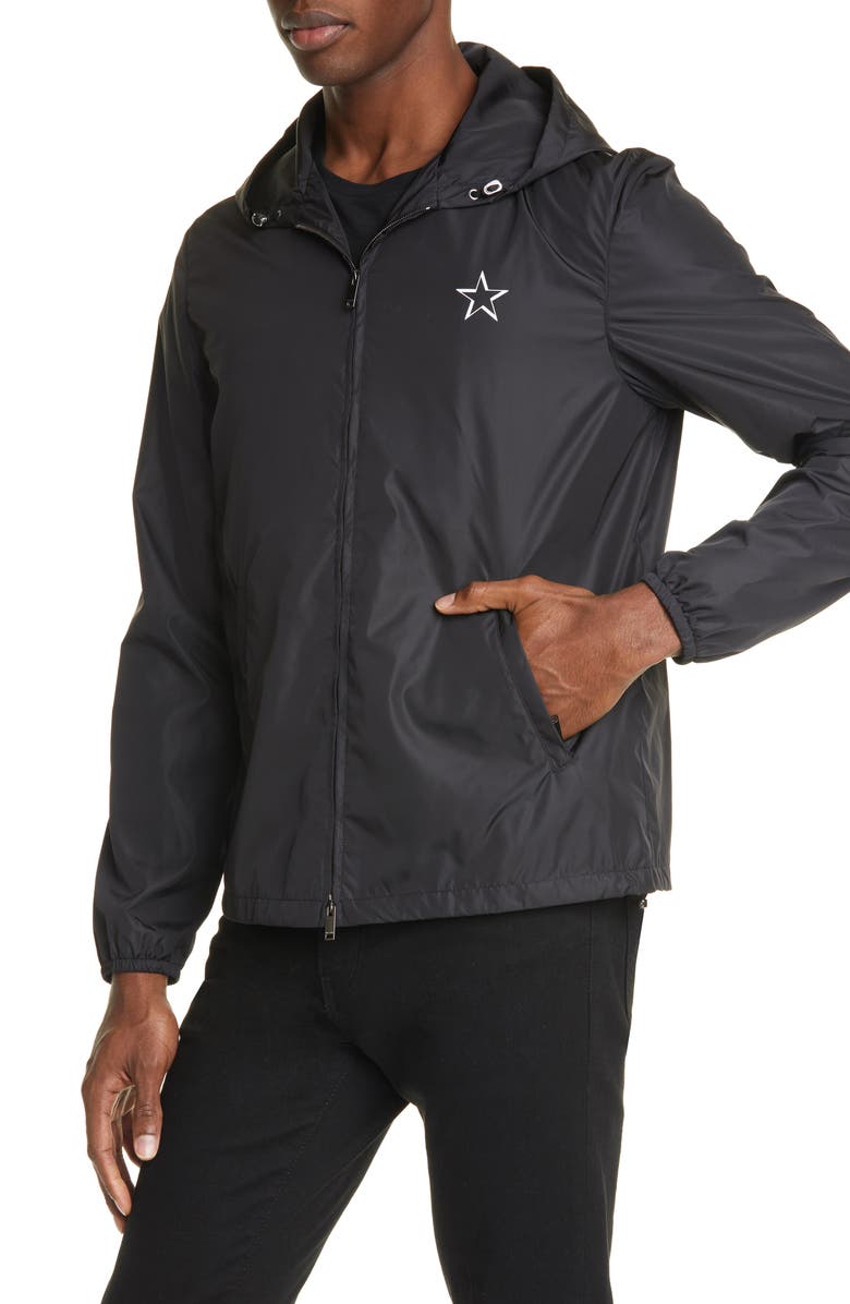 Valentino VTLNSTAR Logo Hooded Jacket, Alternate, color,
