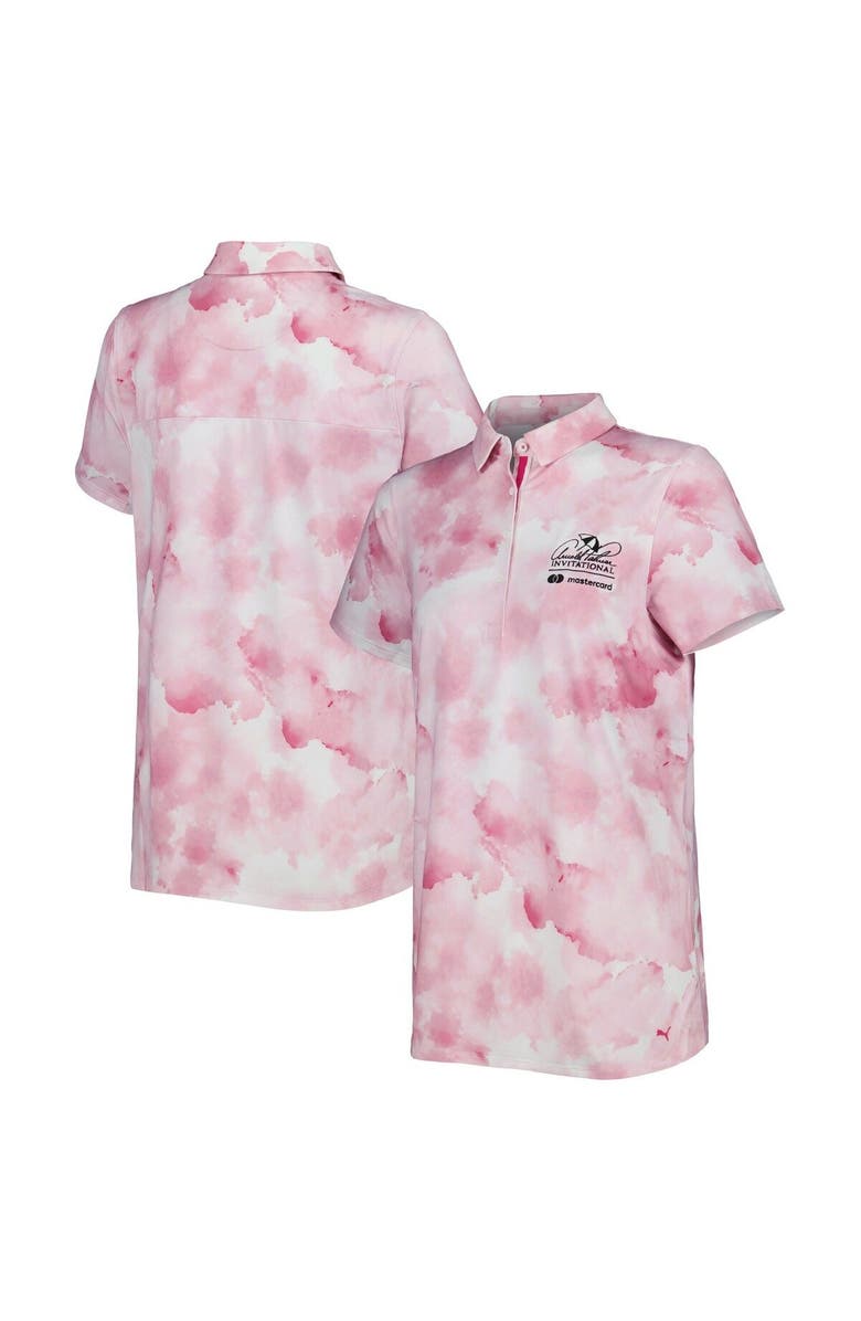 PUMA Women's Puma White Arnold Palmer Invitational MATTR Cloudy Polo, Main, color, 