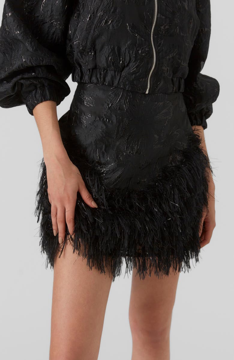 VERO MODA Susse High Waist Fringe Metallic Skirt, Alternate, color, 