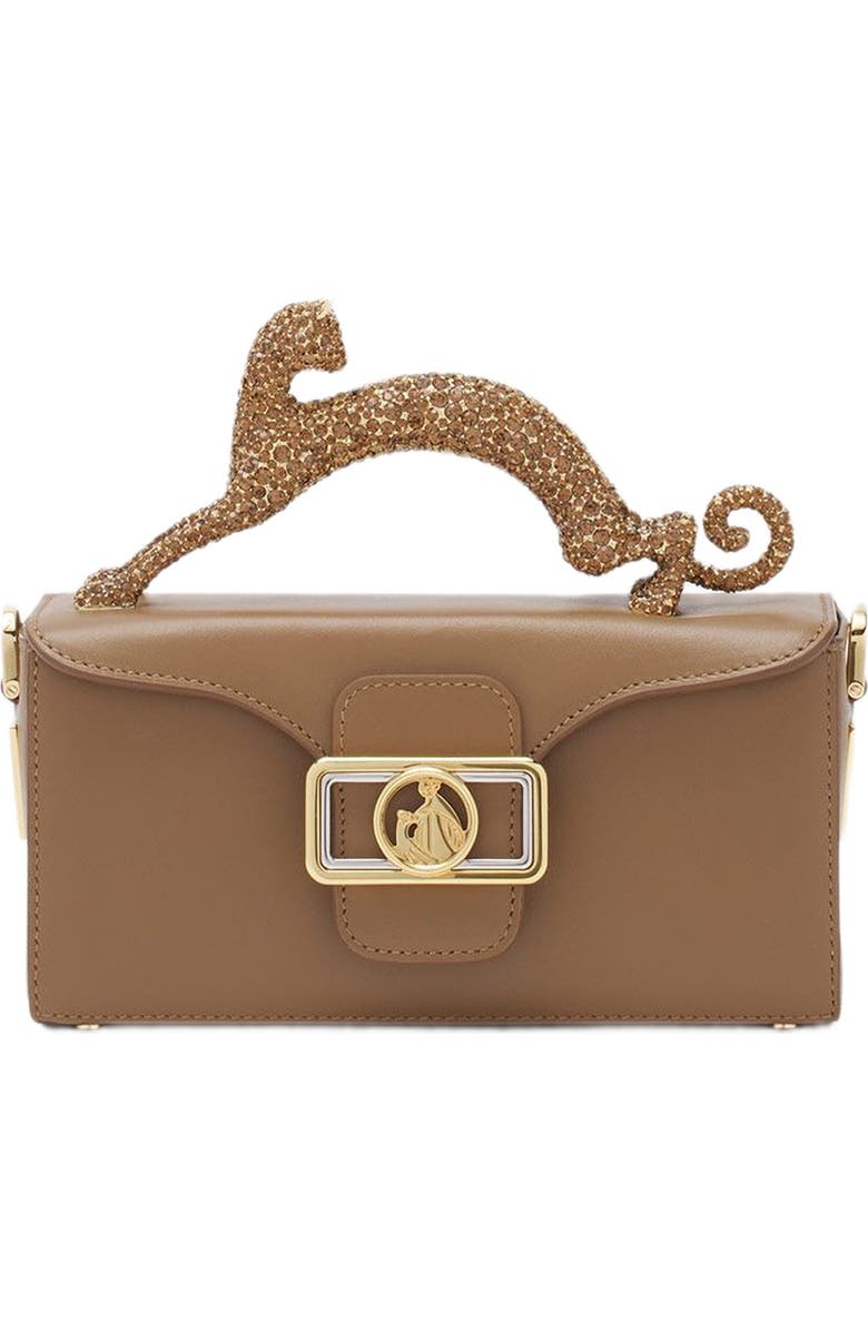 Lanvin Nano Pencil Cat Bag In Leather And Rhinestone, Main, color,