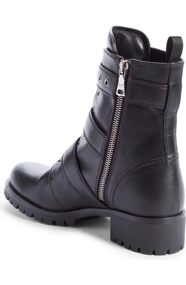 Prada Buckle Boot, Alternate, color,