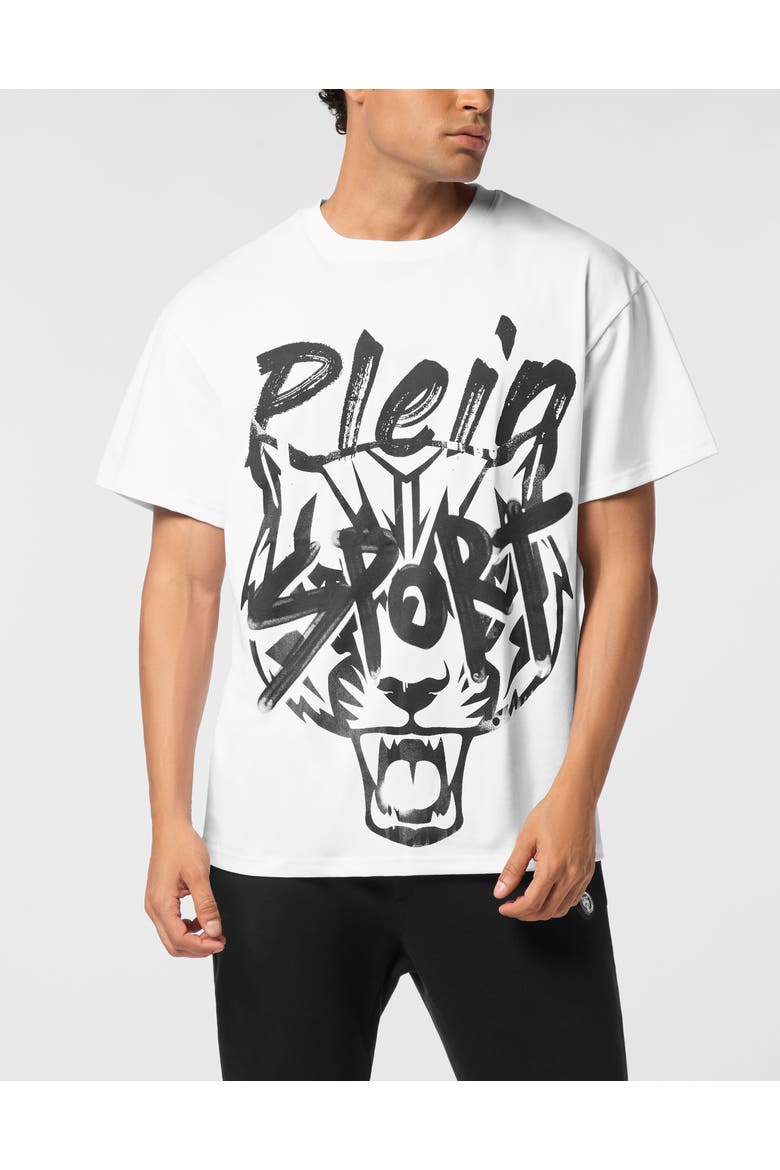 Round Neck T-Shirt Plein Sport Men, Main, color, white