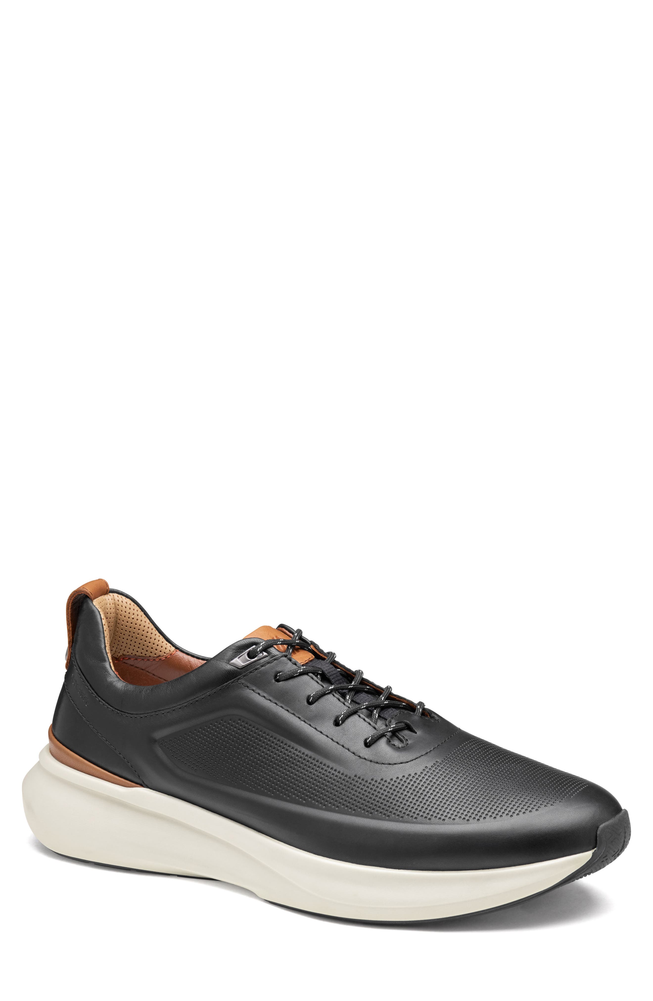 Johnston & Murphy Declan Waterproof Sneaker, Main, color, Black Waterproof Full Grain