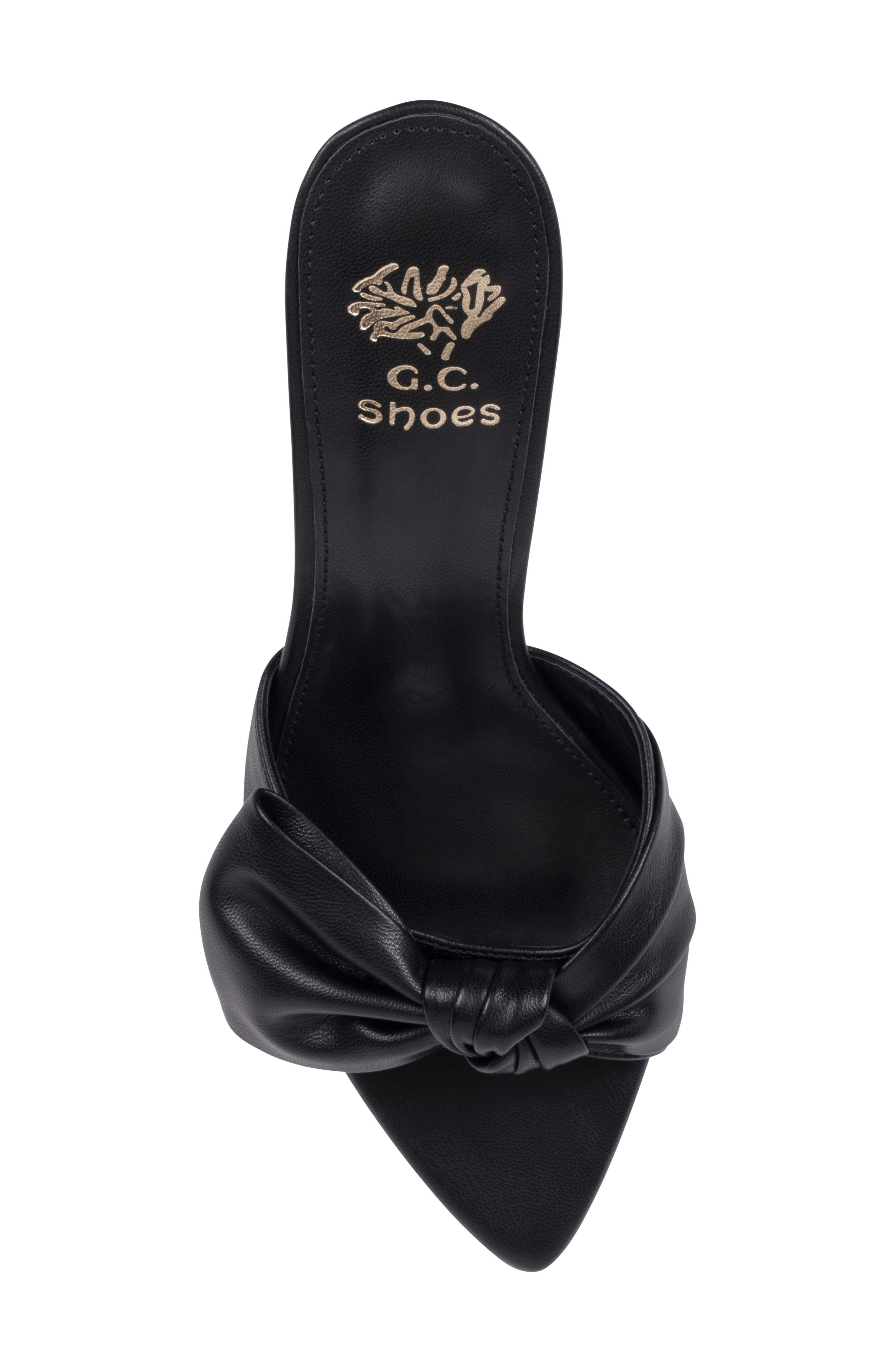 GOOD CHOICE NEW YORK Carmen Bow Slide Sandal, Alternate, color, Black