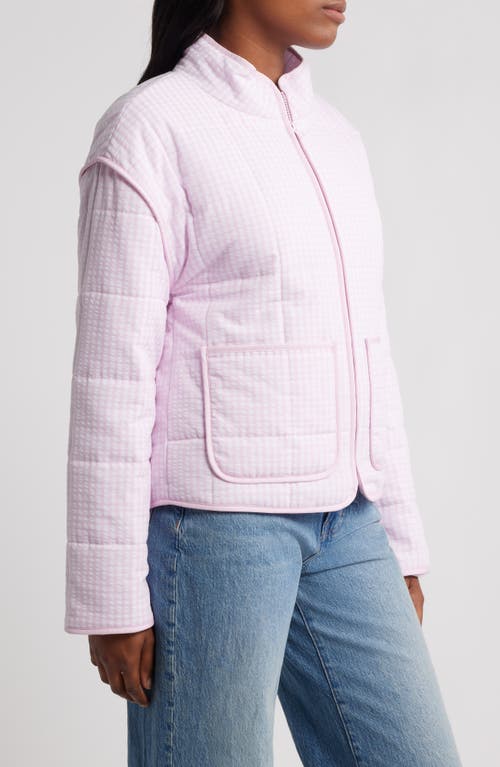 Thread & Supply Box Quilted Zip Jacket In Pink