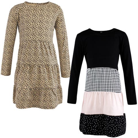 Two Pack of Long-Sleeve Dress (Toddler, Little Kid & Big Kid)
