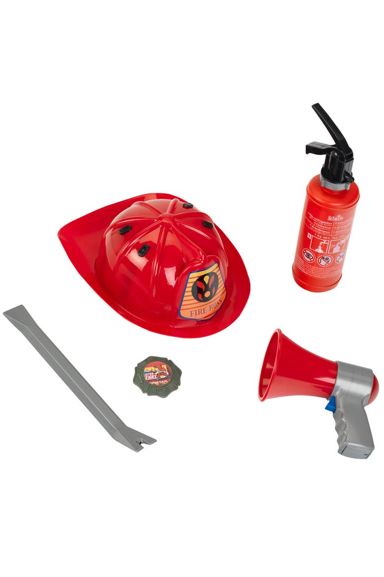 Pro Firefighter Costume Red & Yellow 5 Piece Set, Ages 3+, Alternate, color, Red