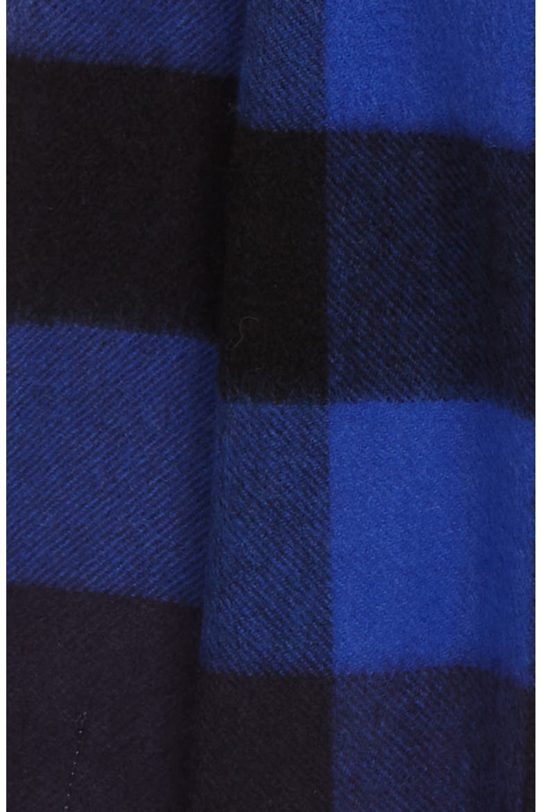 Check Cashmere Scarf, Alternate, color, DEEP ROYAL BLUE