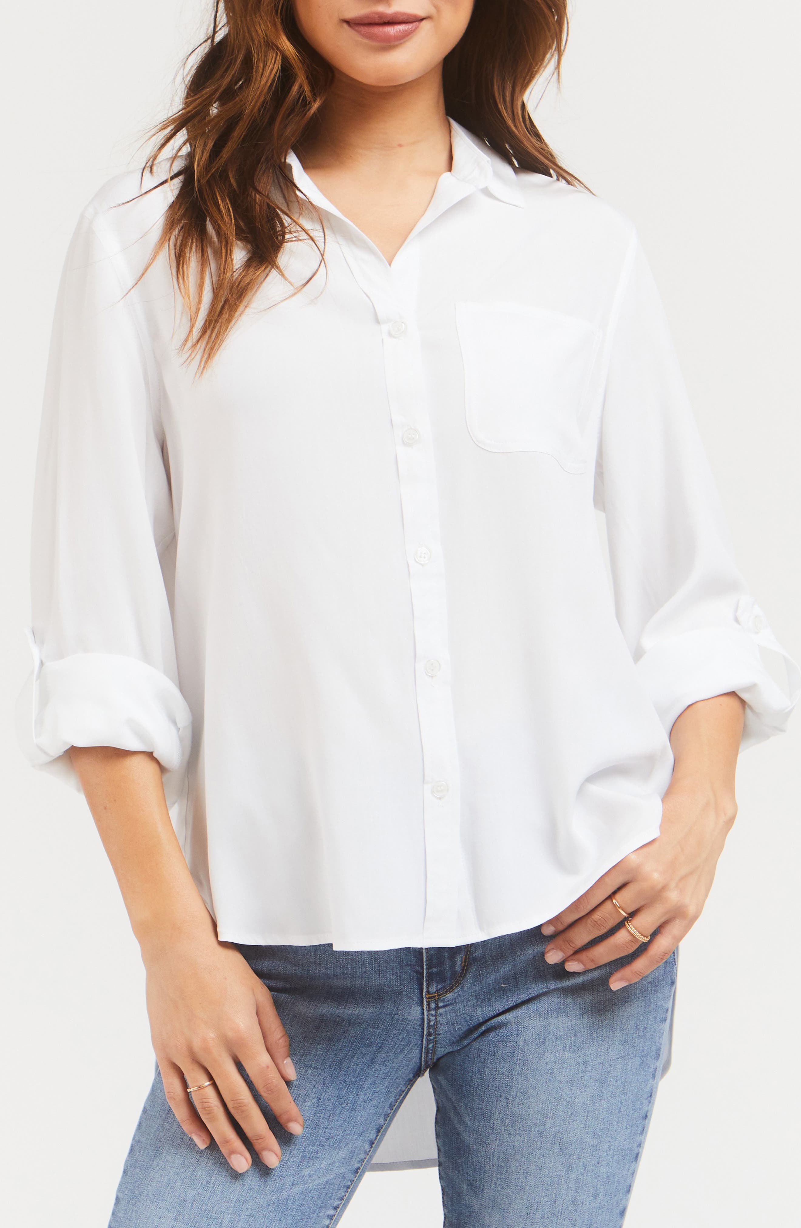 VELVET HEART Elisa Long Sleeve High/Low Shirt