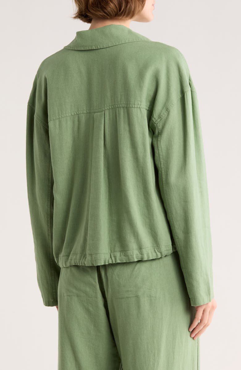 Caslon<sup>®</sup> Linen Blend Utility Jacket, Alternate, color, Green Hedge
