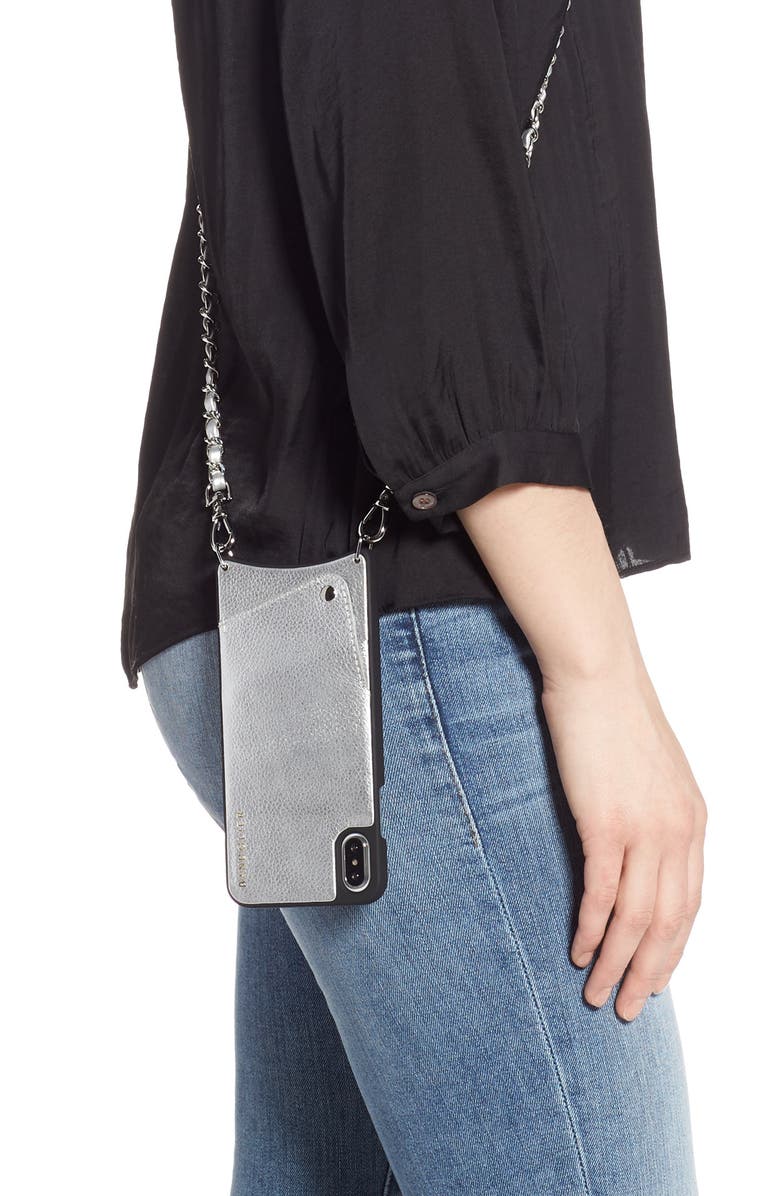 Bandolier Sarah Leather iPhone 8/8 Plus/X/Xs/Xs Max & XR Crossbody Case, Alternate, color, 