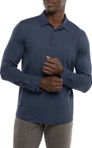 TravisMathew State Room Textured Long Sleeve Polo