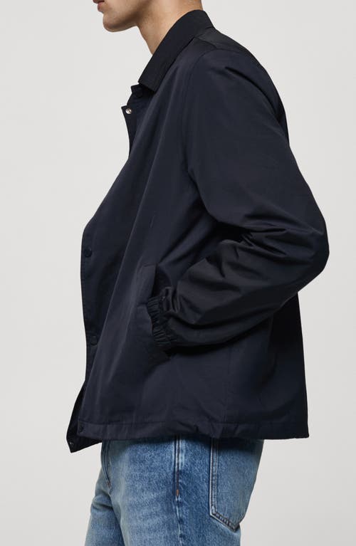 Mango Lightweight Technical Jacket In Dark Navy