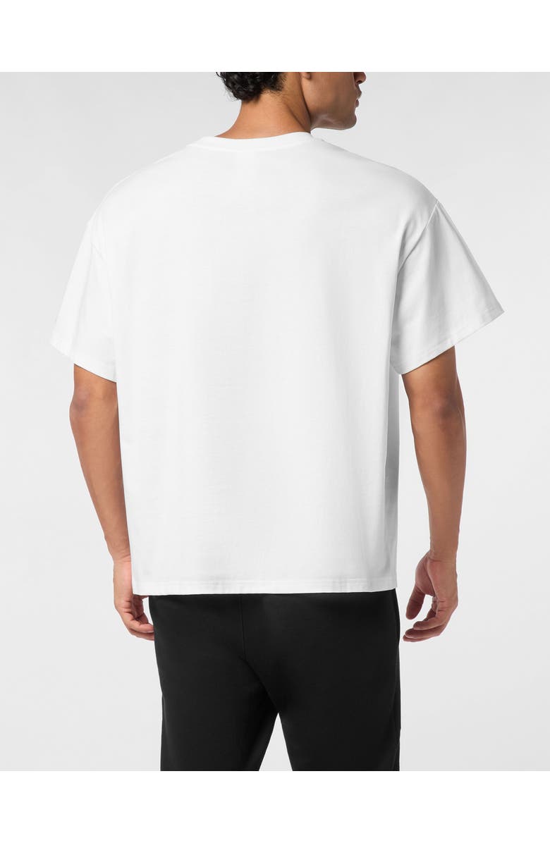 PLEIN SPORT Round Neck T-Shirt Scratch Men, Alternate, color, White