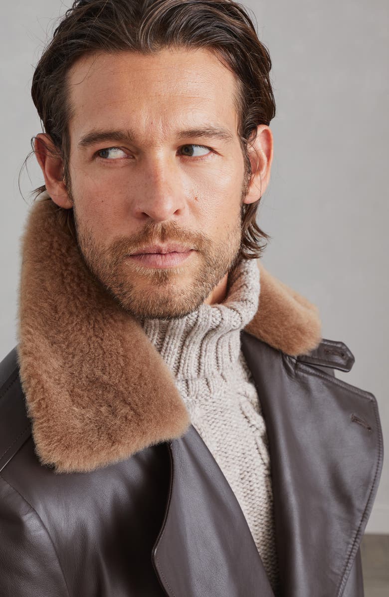 Brunello Cucinelli Padded calfskin trenchcoat, Alternate, color, 