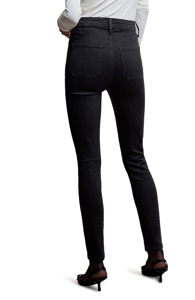 MANGO High Waist Stretch Cotton Blend Leggings, Alternate, color, 