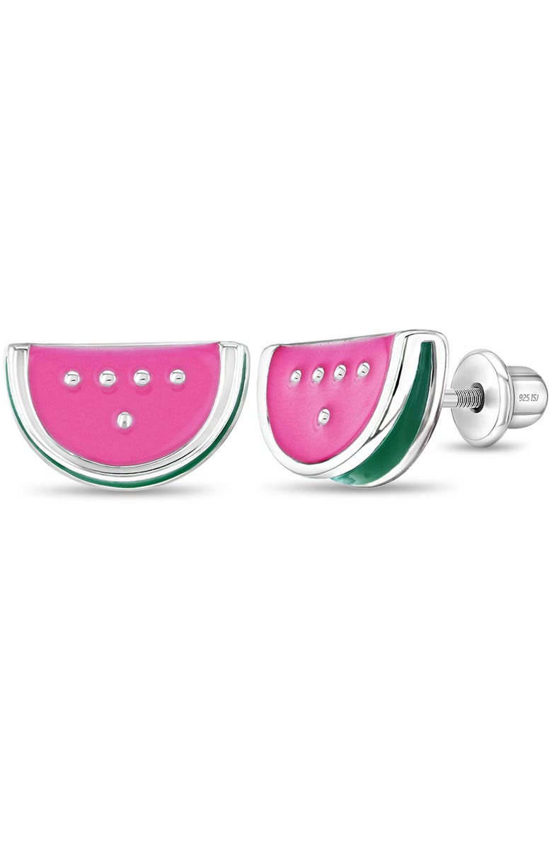 In Season Jewelry Yummy Watermelon Earrings, Main, color, Pink