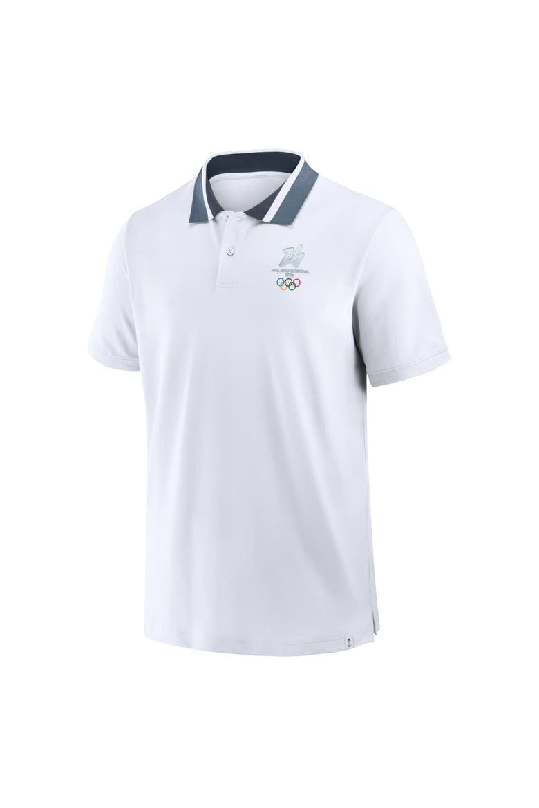 Men's Fanatics White Milano Cortina 2026 Winter Olympics Tipped Polo, Alternate, color, White