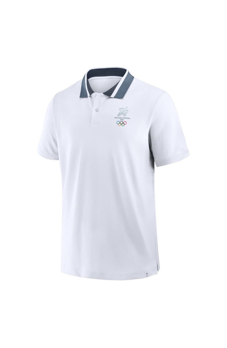 FANATICS Men's Fanatics White Milano Cortina 2026 Winter Olympics Tipped Polo, Alternate, color, White