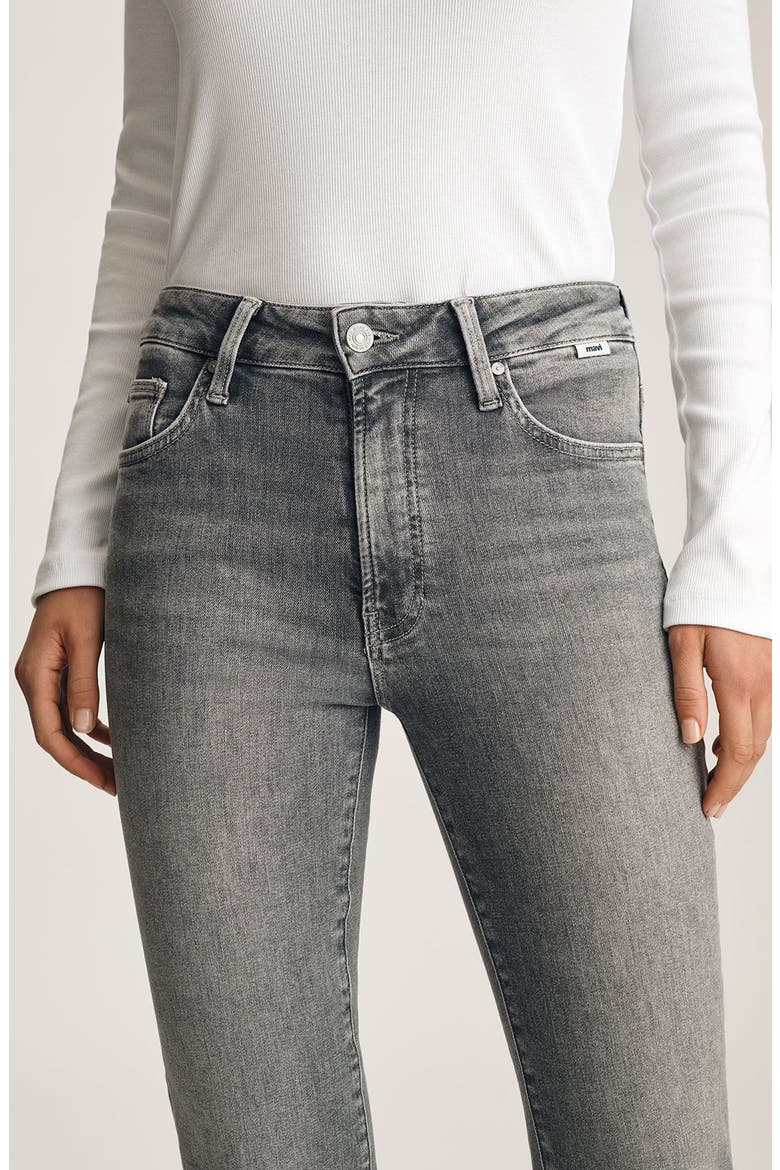 Kendra Mid Rise Straight Leg Jeans, Alternate, color, GREY USED FLEX BLUE