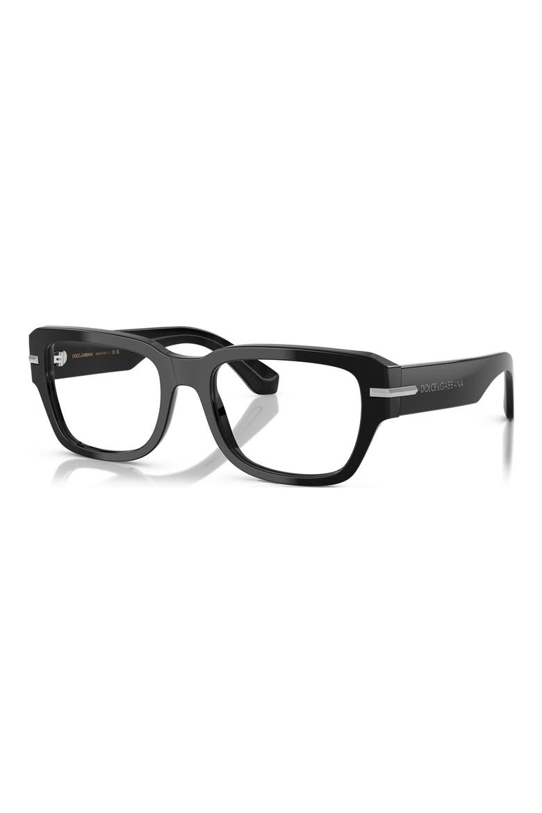 54mm Square Optical Glasses, Alternate, color, BLACK
