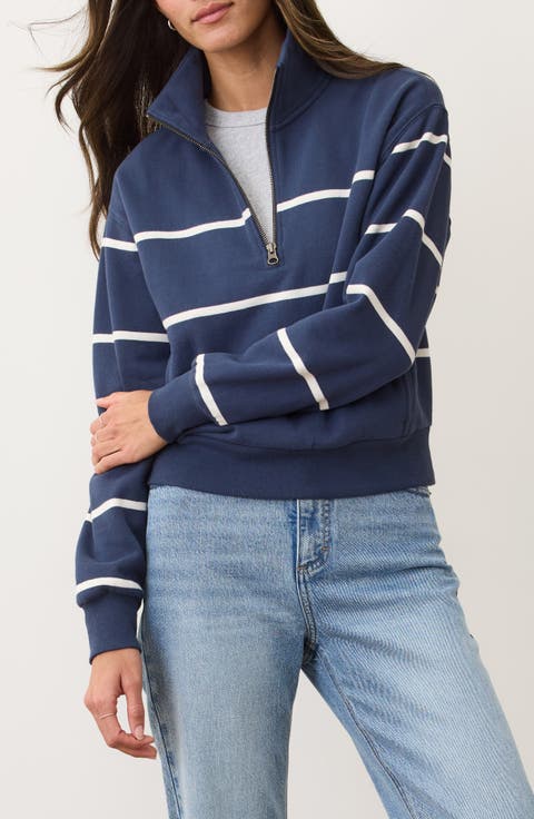 Cloud 9 Fleece Stripe Half Zip Sweatshirt