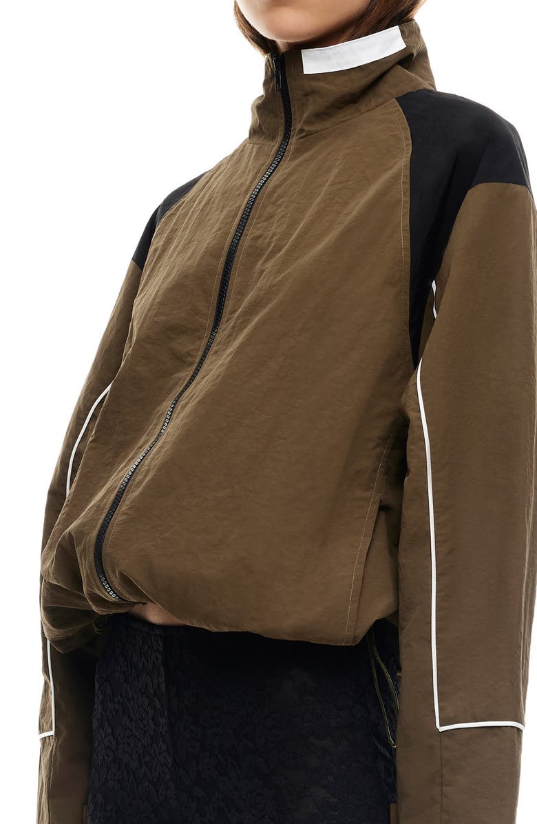 LIONESS Shoreline Colorblock Windbreaker Jacket, Alternate, color, Safari