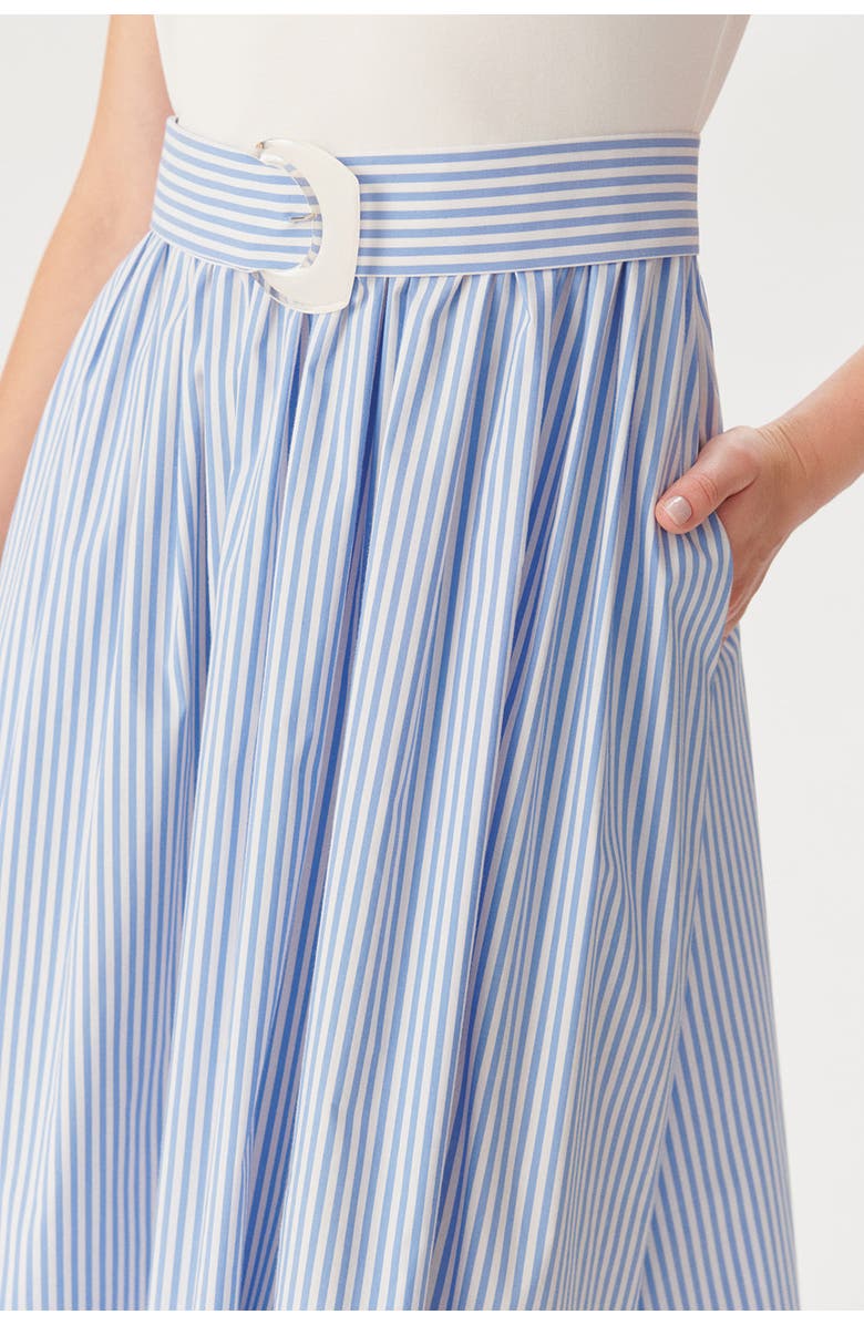 Exquise Harper Knit Midi Dress, Alternate, color, Blue-White