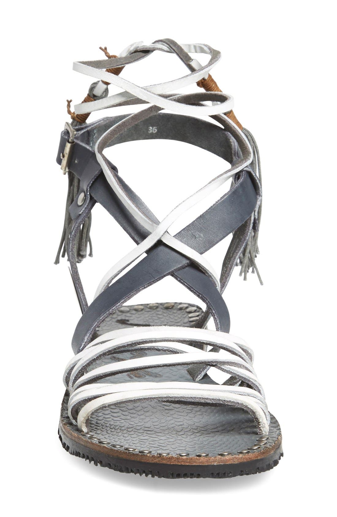 'Willow' Gladiator Sandal, Alternate, color, SNAKE/ SMOKE LEATHER