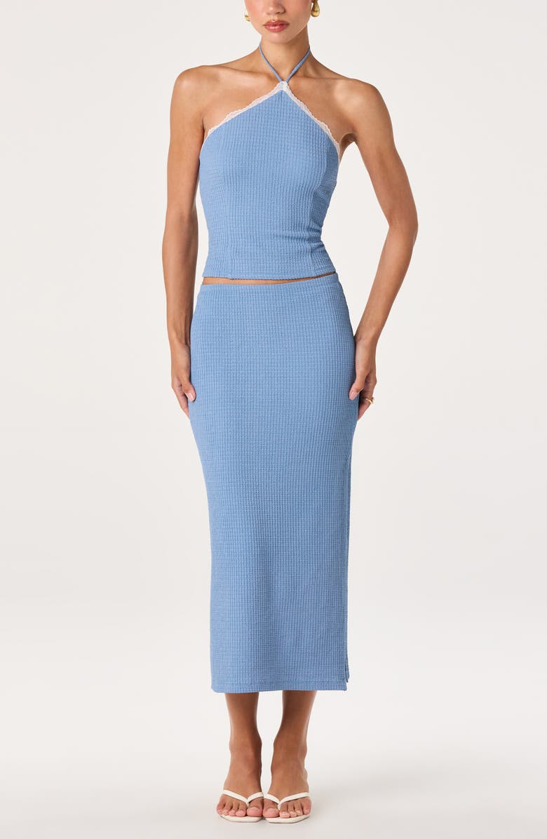 ASTR the Label Milana Rib Midi Skirt, Alternate, color, Blue