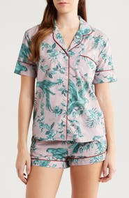 Desmond & Dempsey Print Cotton Short Pajamas