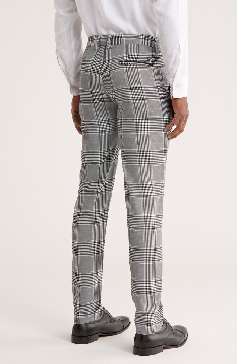 T.R. PREMIUM Slim Fit Flat Front Plaid Dress Pants, Alternate, color, 