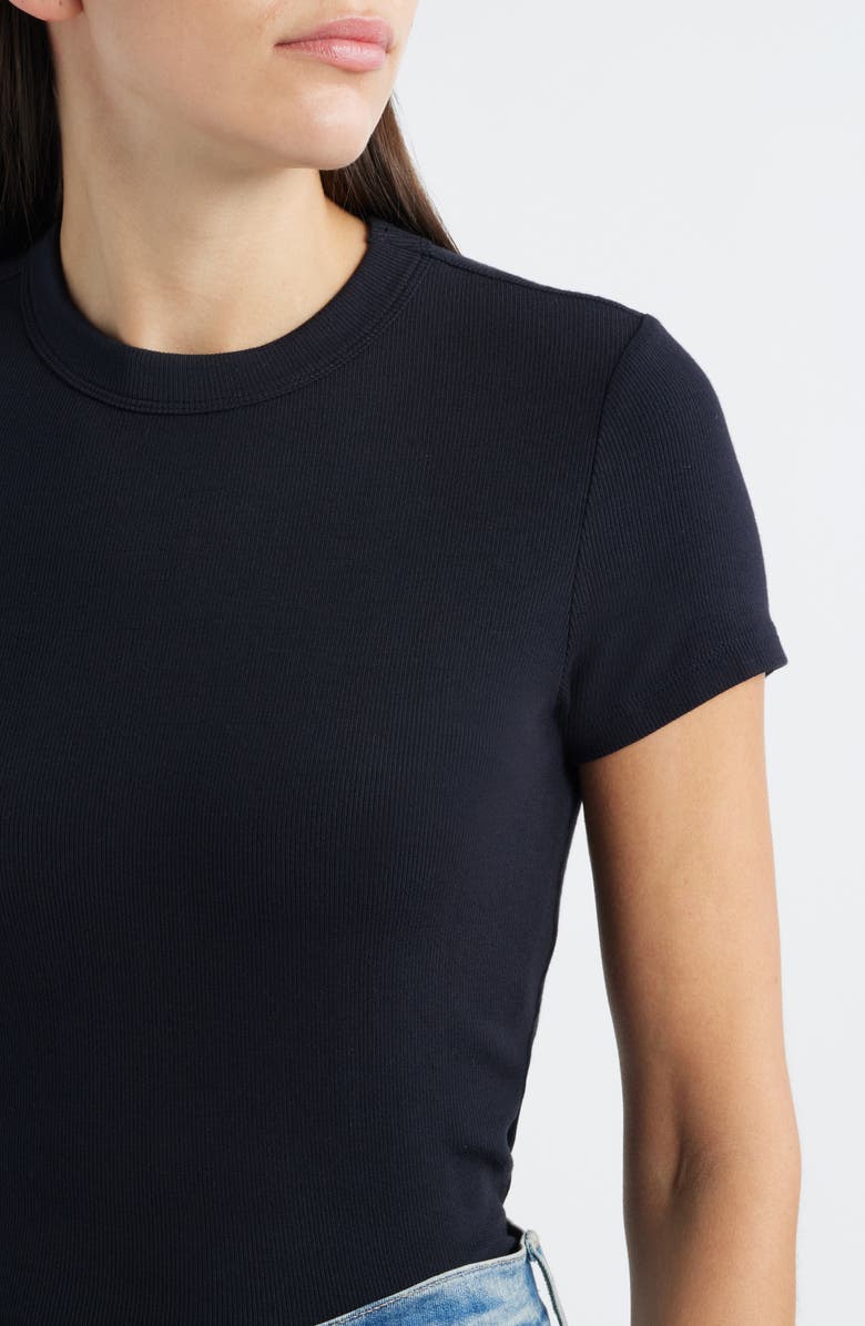 FRAME Rib Baby Tee, Alternate, color, Black