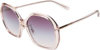 57mm Gradient Round Sunglasses