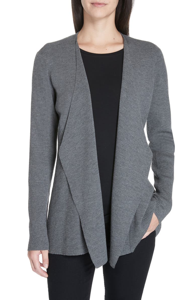 Eileen Fisher Angled Front Shaped Cardigan, Main, color, 