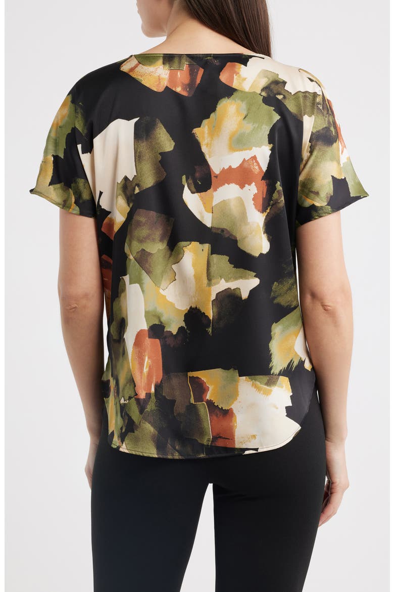 Abstract Print Short Sleeve Top, Alternate, color, BAY LEAF MULTI