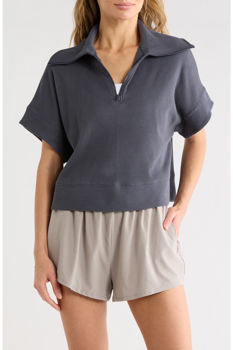 Rejuvenate Quarter Zip Pullover, Main, color, NAVY ARMADA