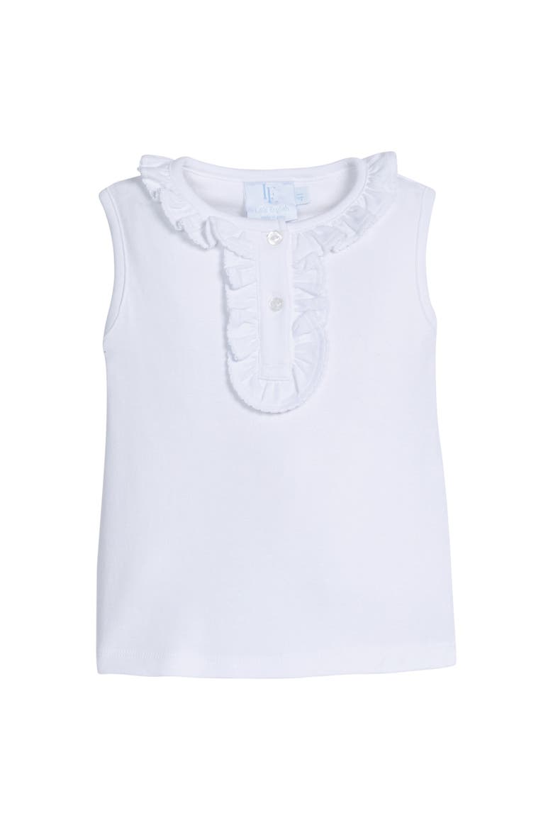 Kids' Ruffled Henley, Main, color, White