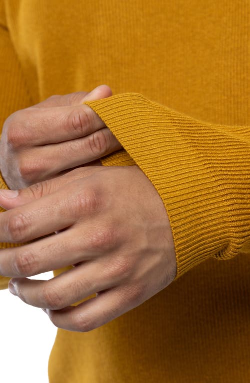 Shop Spring + Mercer Ribbed Turtleneck Sweater In Mustard