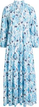 Lilly Pulitzer® Malone Seagull Print Tiered Maxi Dress