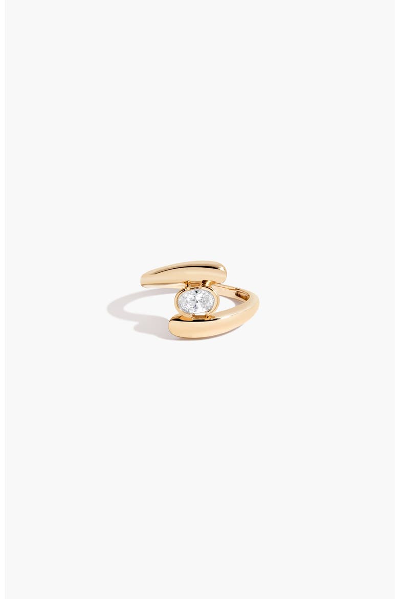 Lab Grown Sapphire Ellipse Ring, Main, color, Yellow Gold Vermeil