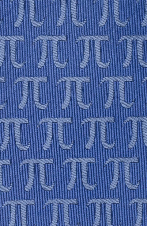 Pi Mathematics Symbol Hidden Message Silk Blend Tie