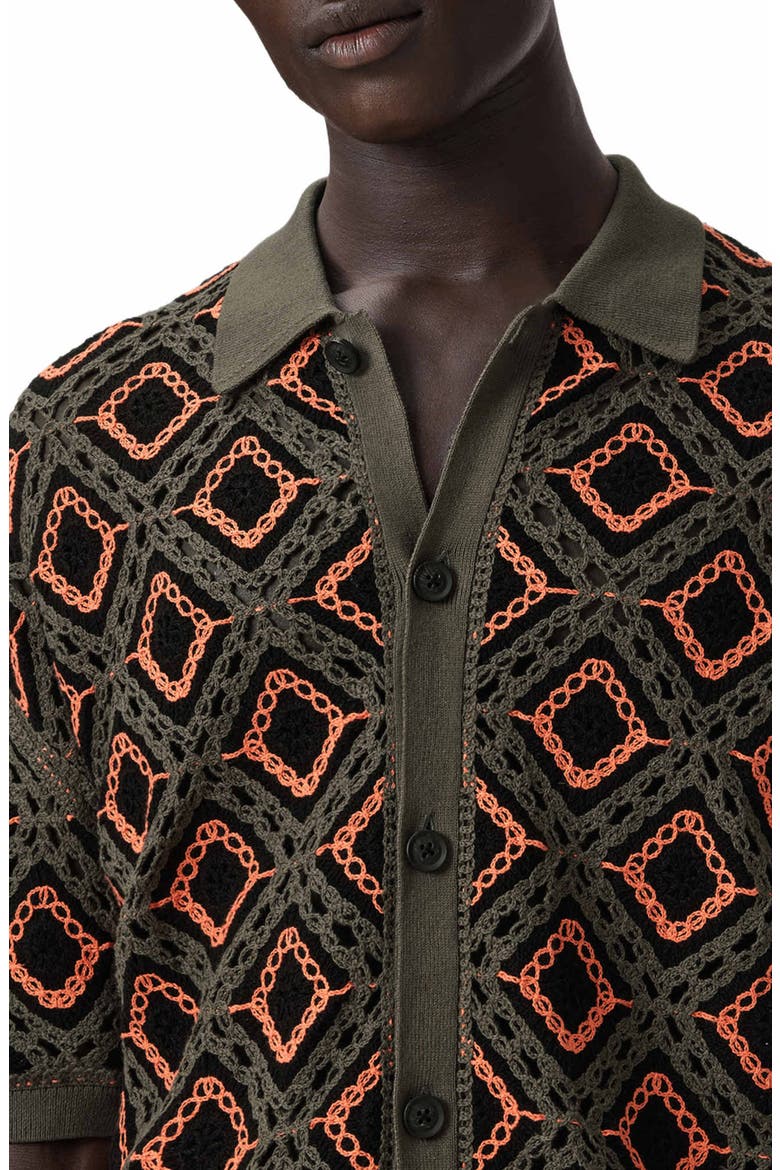 Morena Knit Short Sleeve Cardigan, Alternate, color, SALMON ORANGE