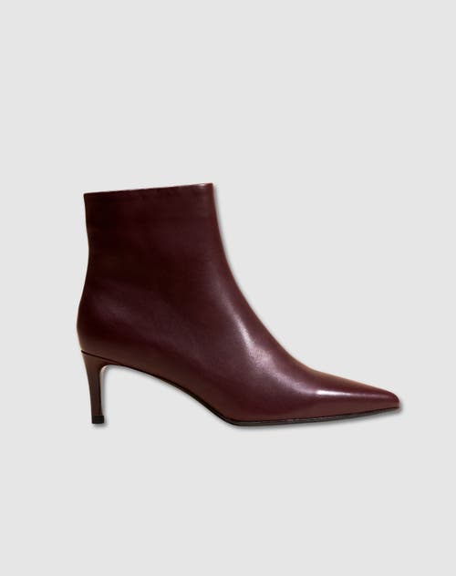 Mi/mai Noura Low Heel Ankle Boot In Burgundy