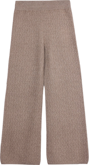 Gobi Cashmere Wide-Leg Ajour Knit Cashmere Pants