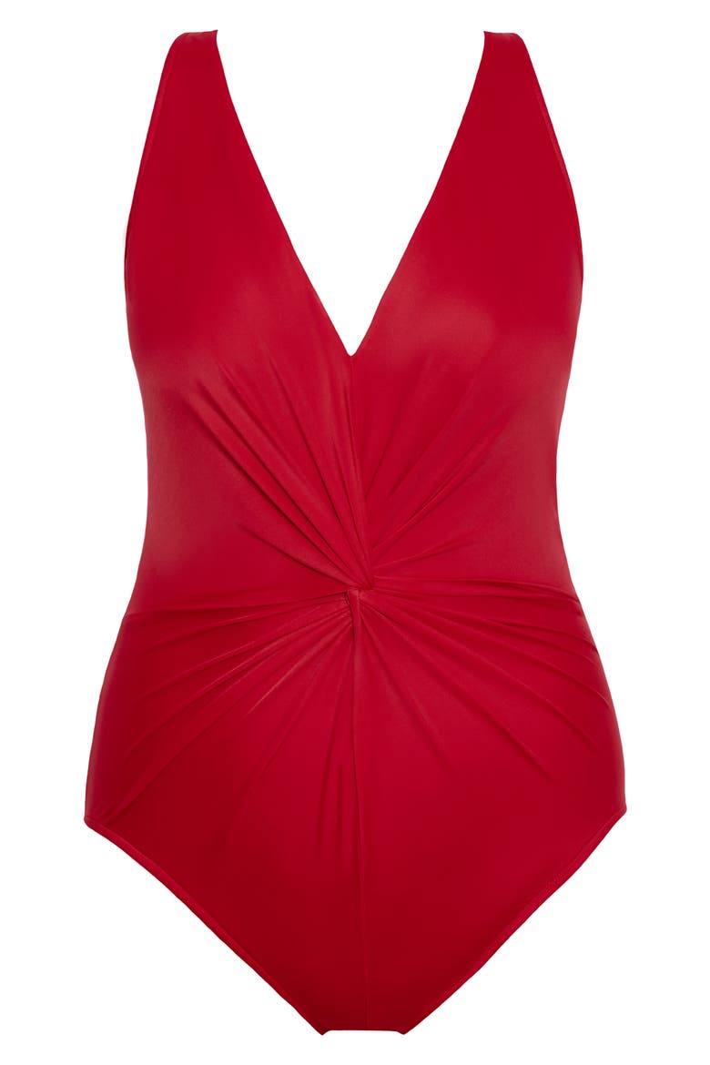 Drew One-Piece Swimsuit, Alternate, color, VAMP RED